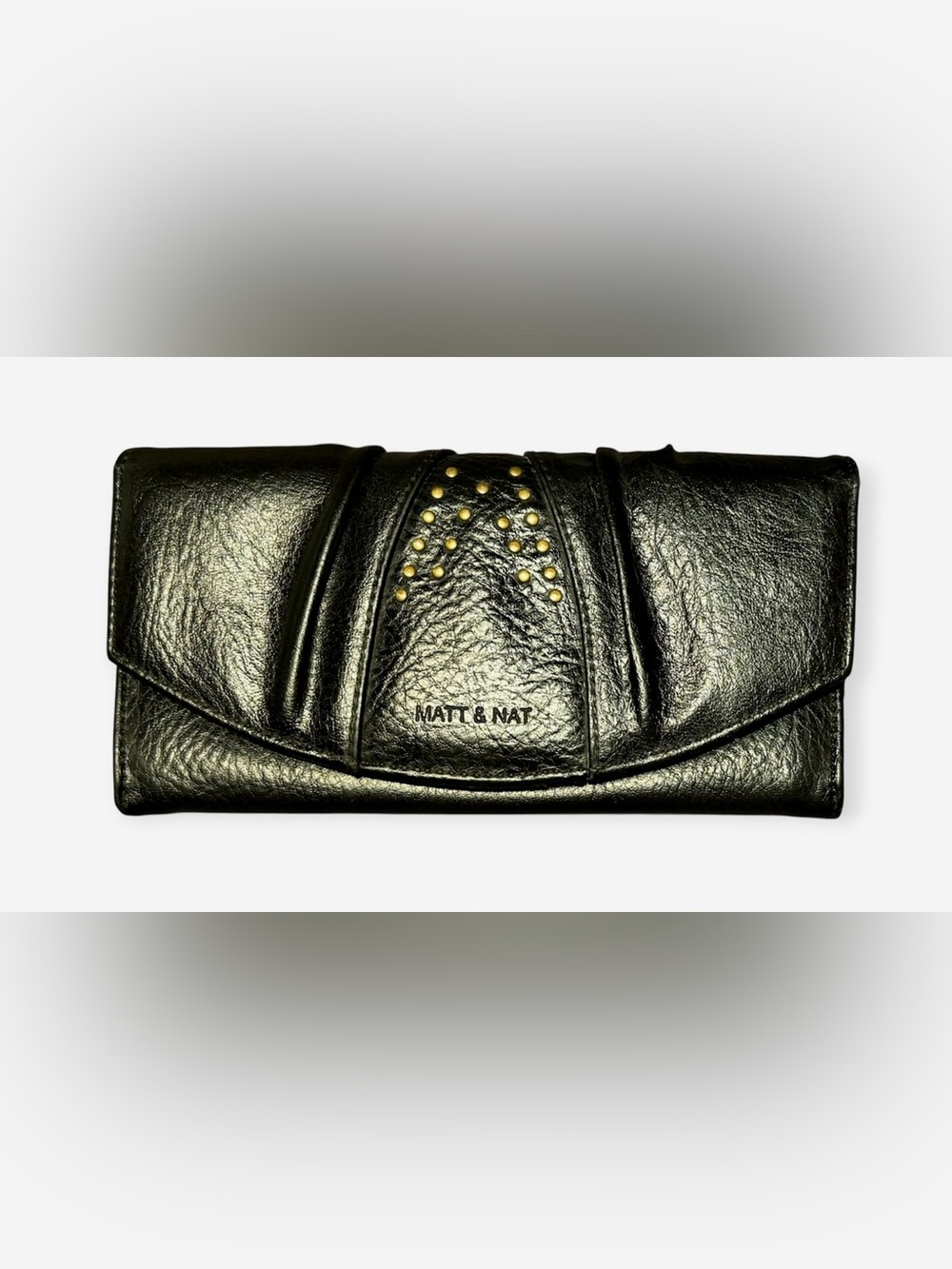 MATT & NAT Vegan Leather Studded Wallet - Black
